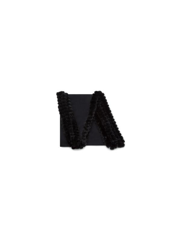 Designer Cashmere-Silk Scarf - black