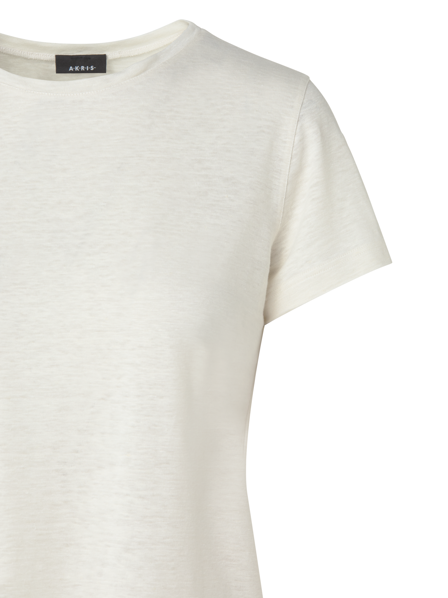 Designer Linen Jersey T-Shirt - ecru - white