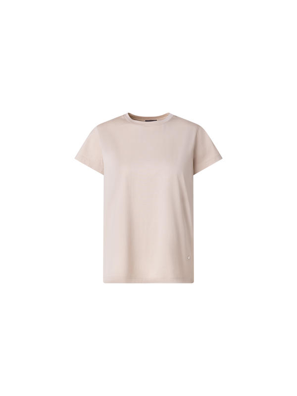 Designer Cotton Jersey T-Shirt - beige