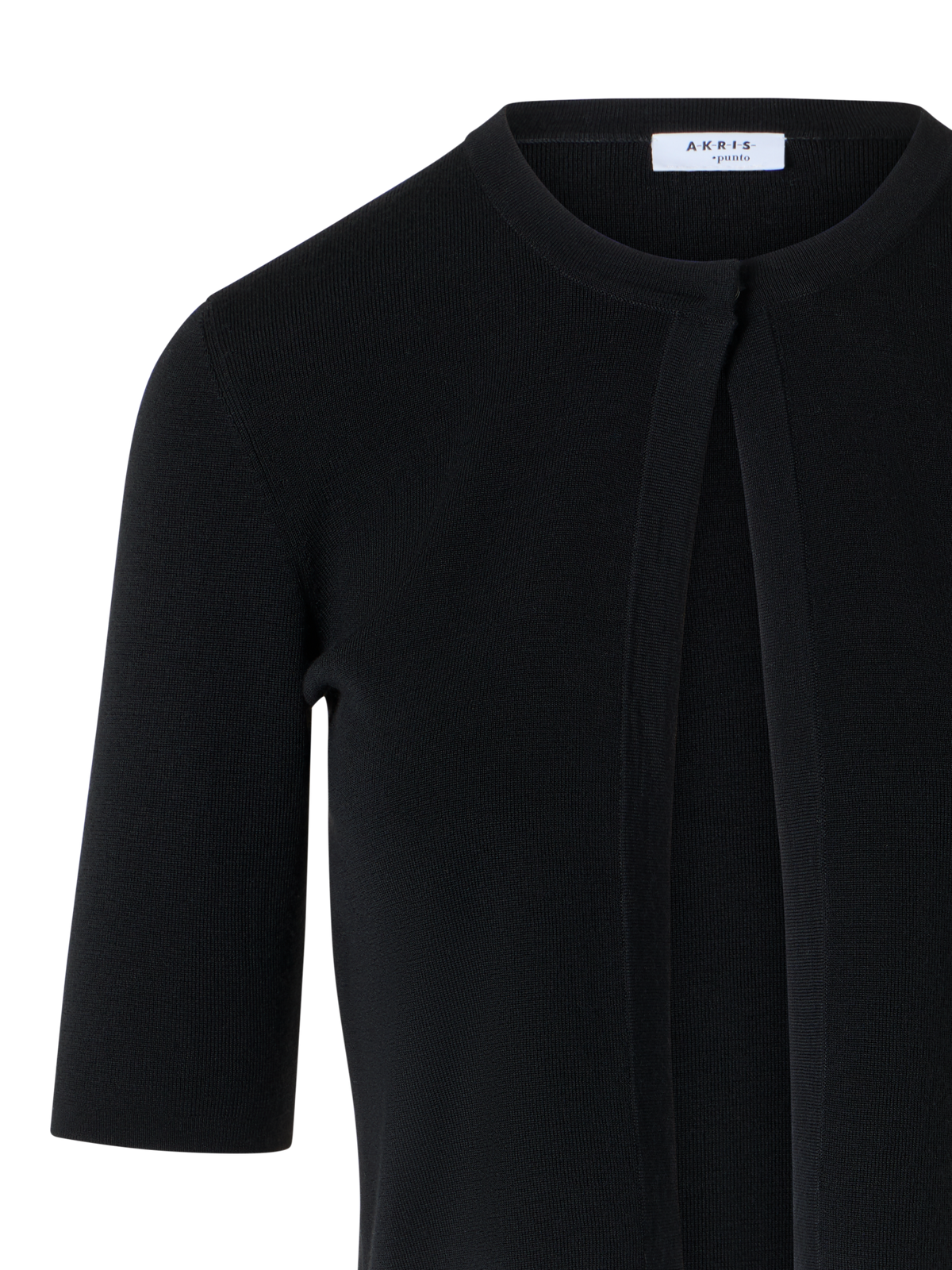 Designer Cropped Cardigan - black