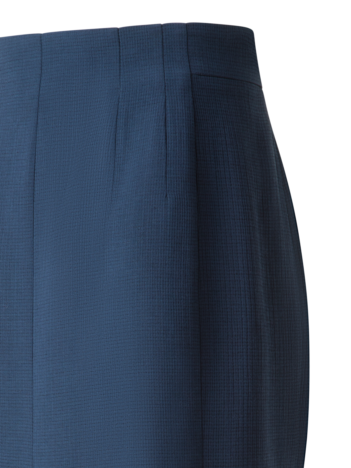 Designer Pencil Skirt in Cotton Silk Double-Face - blue