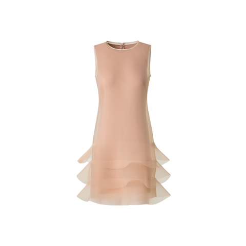 Organza Mini Dress with Waves