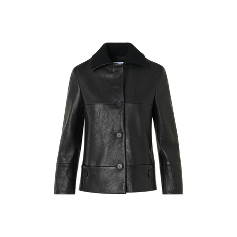 Crinkled Lamb Nappa  Jacket