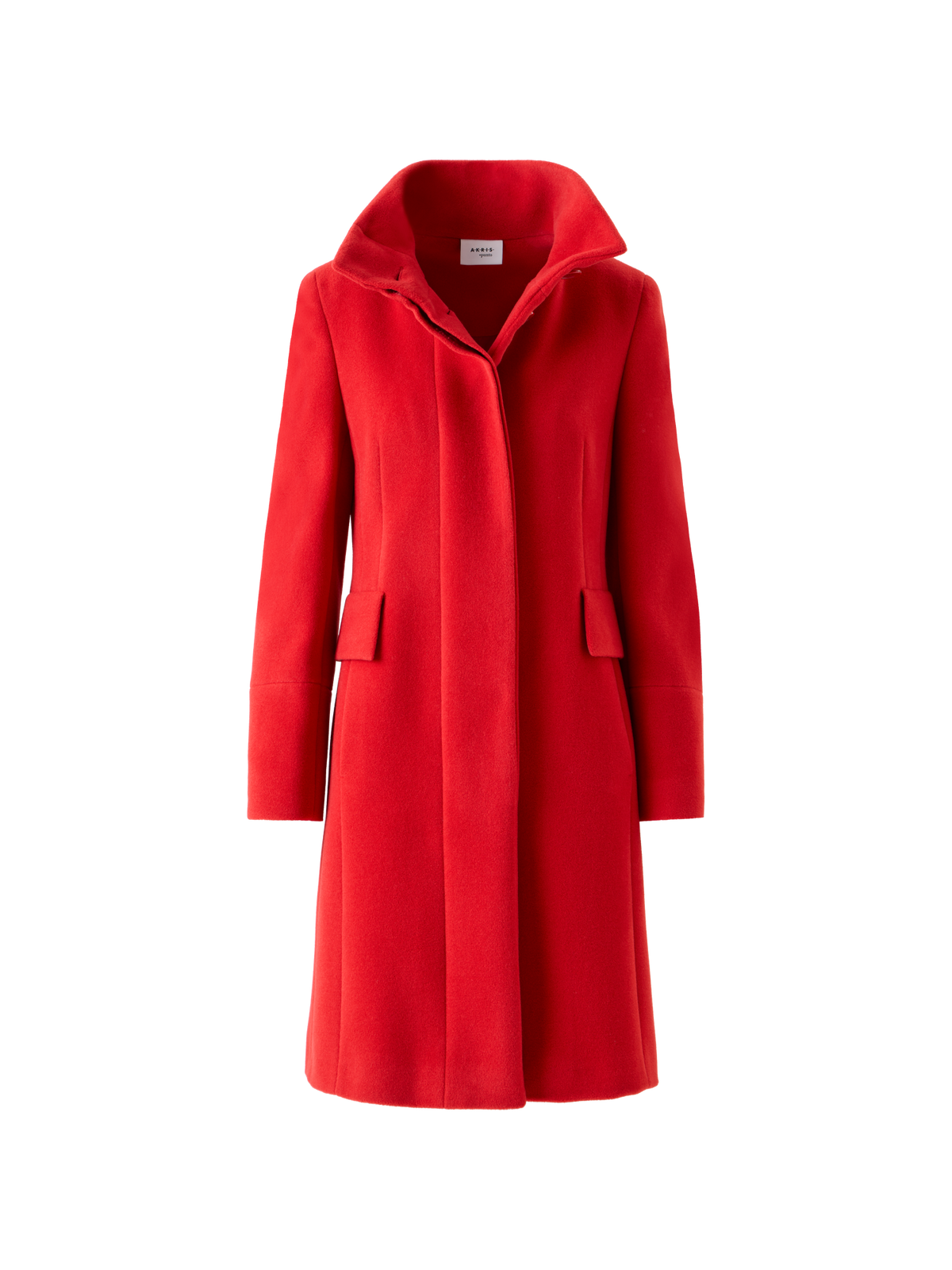 Designer Wool Blend Coat - red