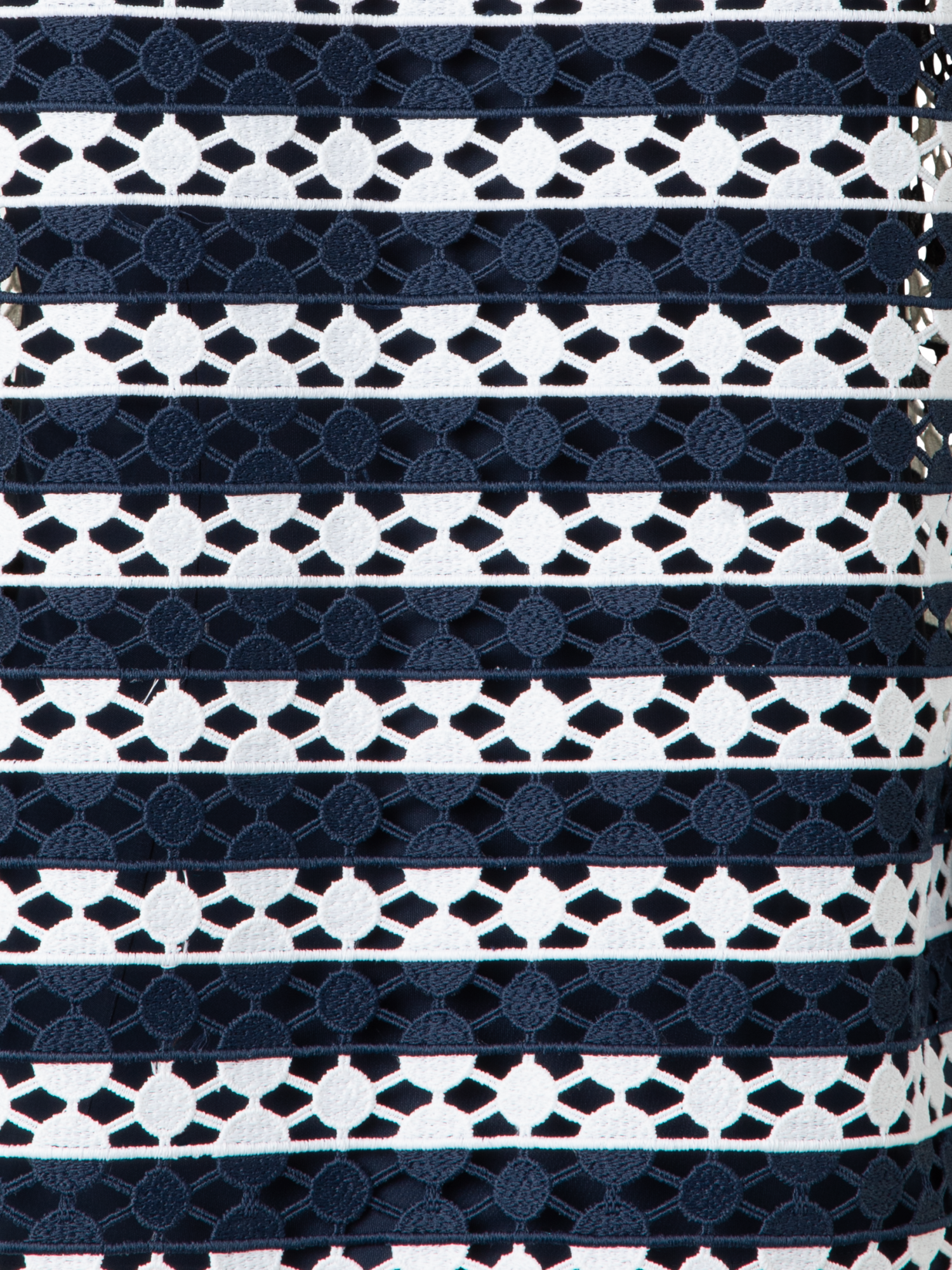 Designer Top in Stripe Embroidery - navy - multicolor - ecru - white