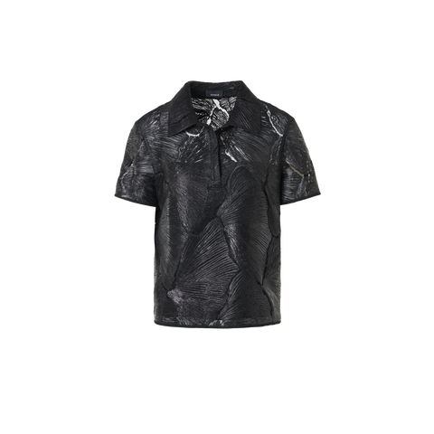 Polobluse aus lackierter Fächerspitze