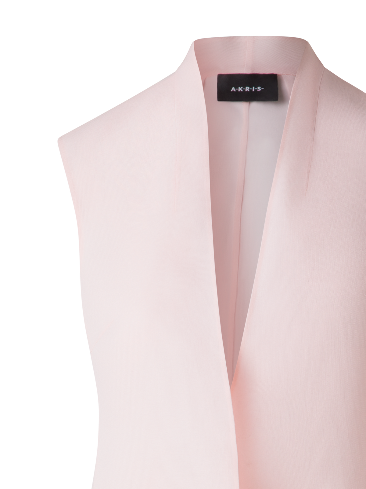 Designer Sheer Silk Organza Gilet - pastel - pink
