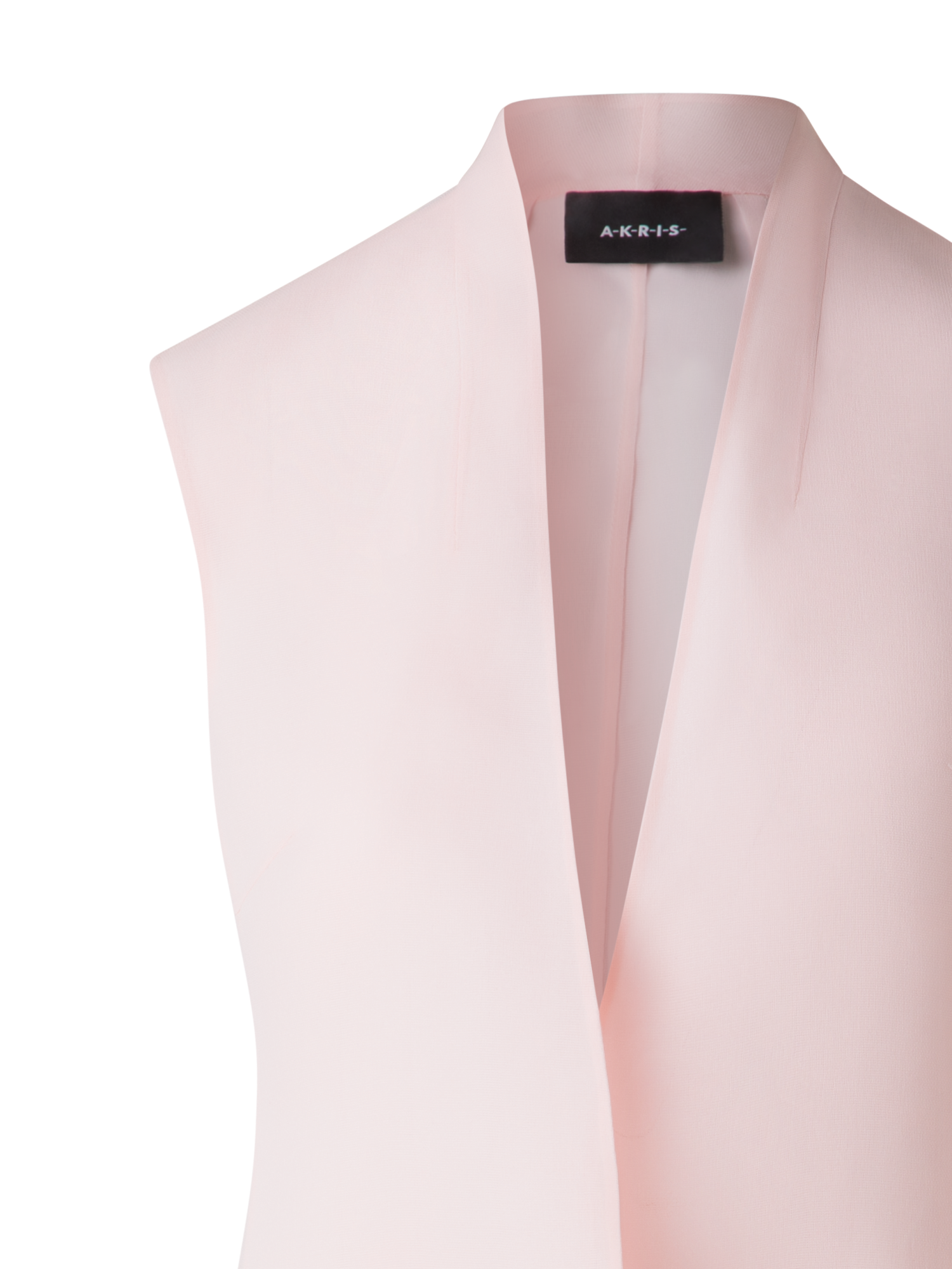 Designer Sheer Silk Organza Gilet - pastel - pink