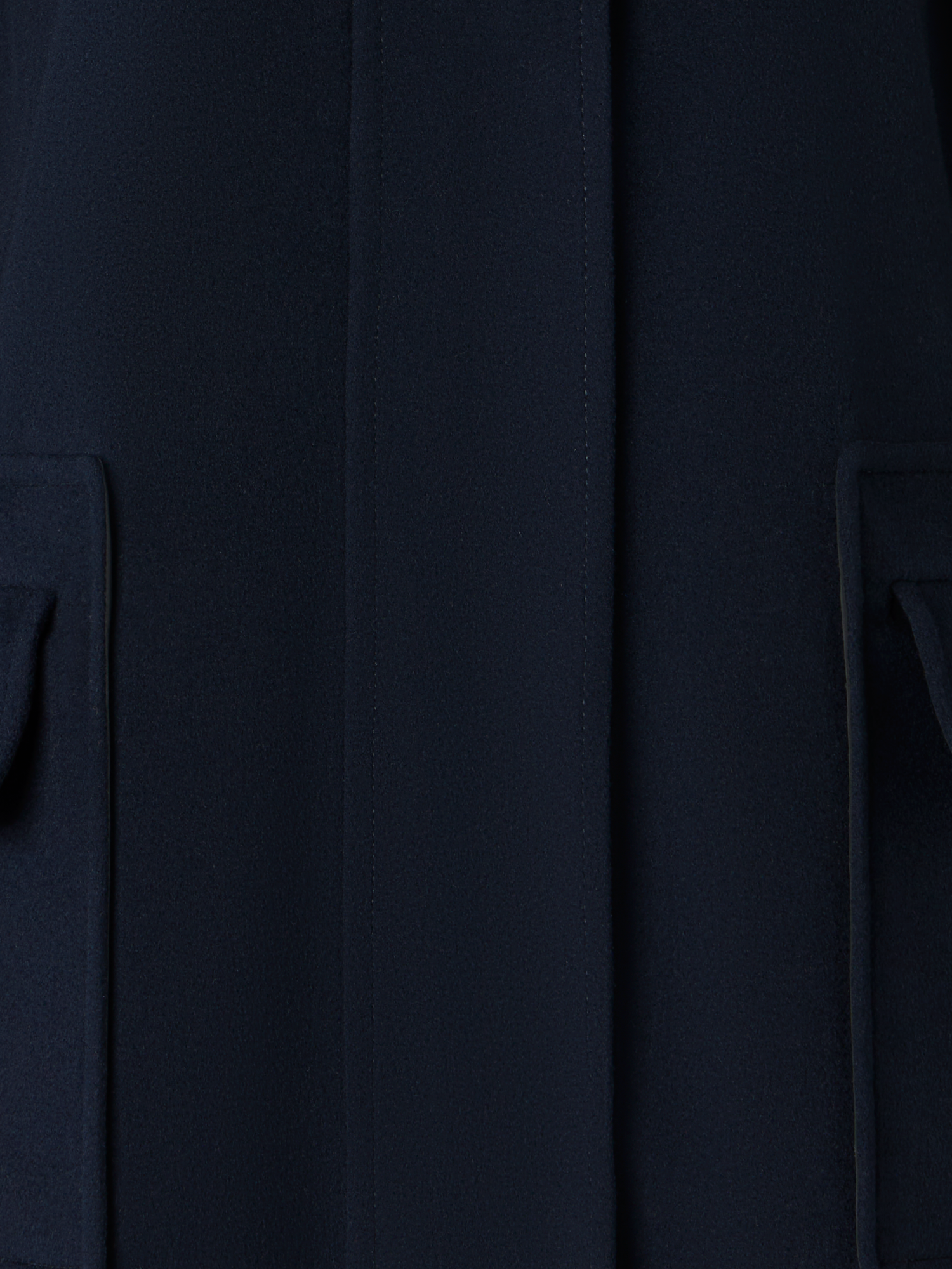 Designer Reversible Wool and Shell Coat - black - navy - blue - multicolor