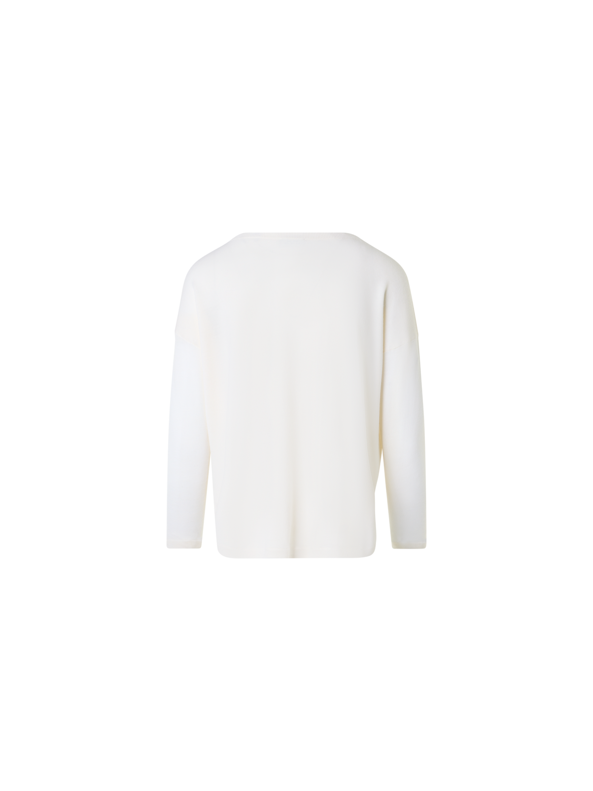 Designer Fine Merino Wool Signature Knit Sweater - white