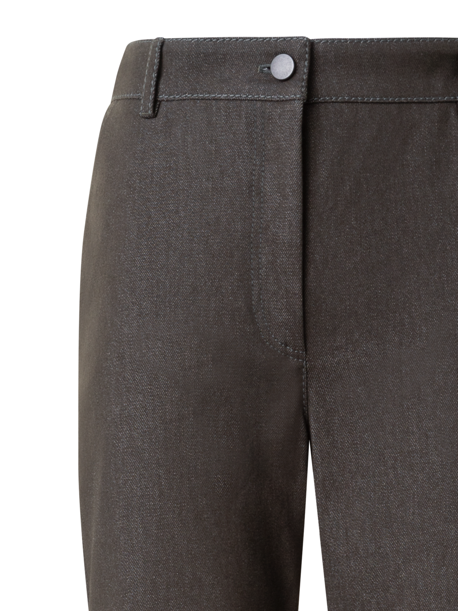 Designer Bootcut Stretch Cotton Denim Pants - neutral - brown