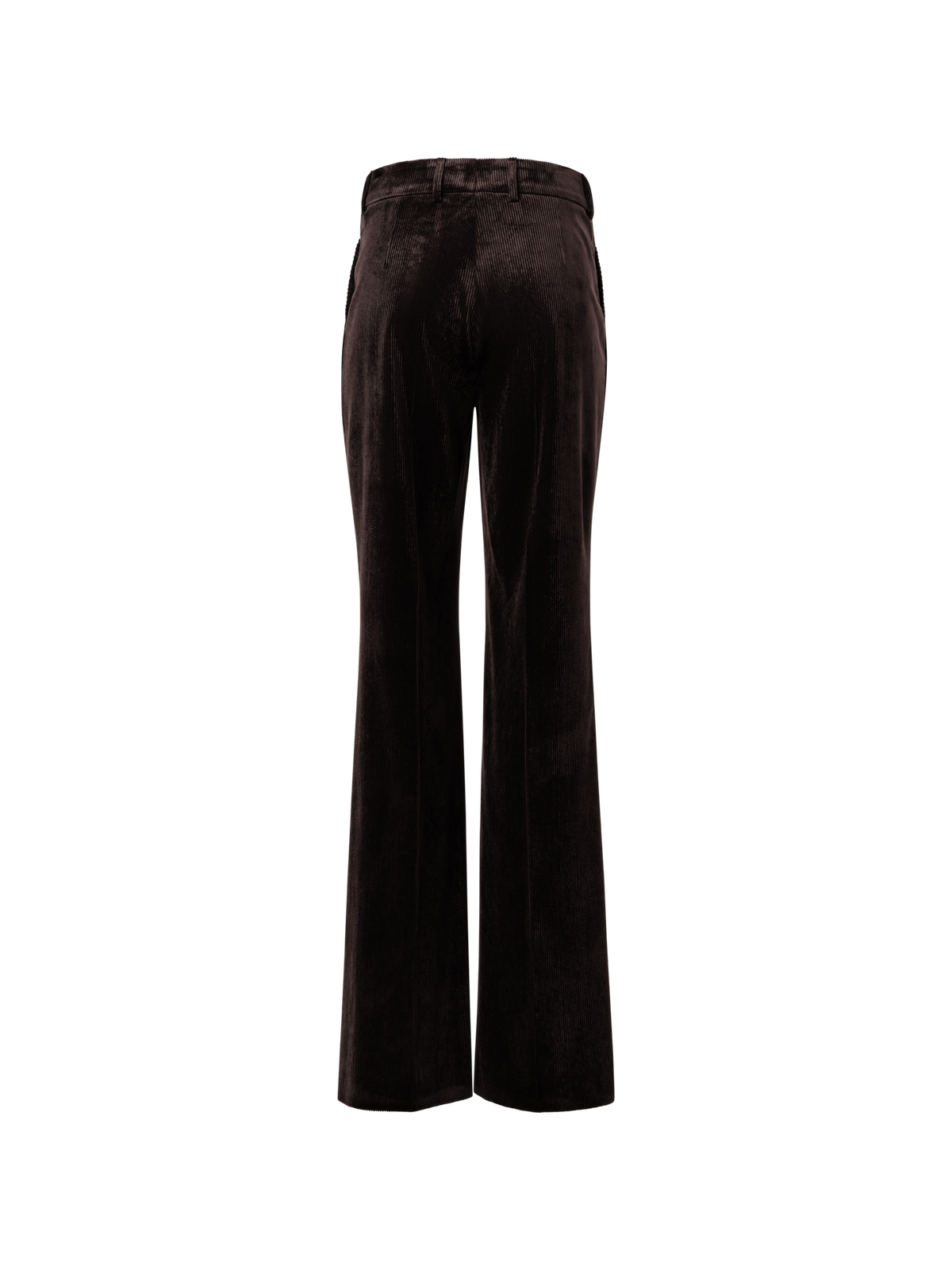 Designer Wide Leg Pants in Fluid Corduroy - brown