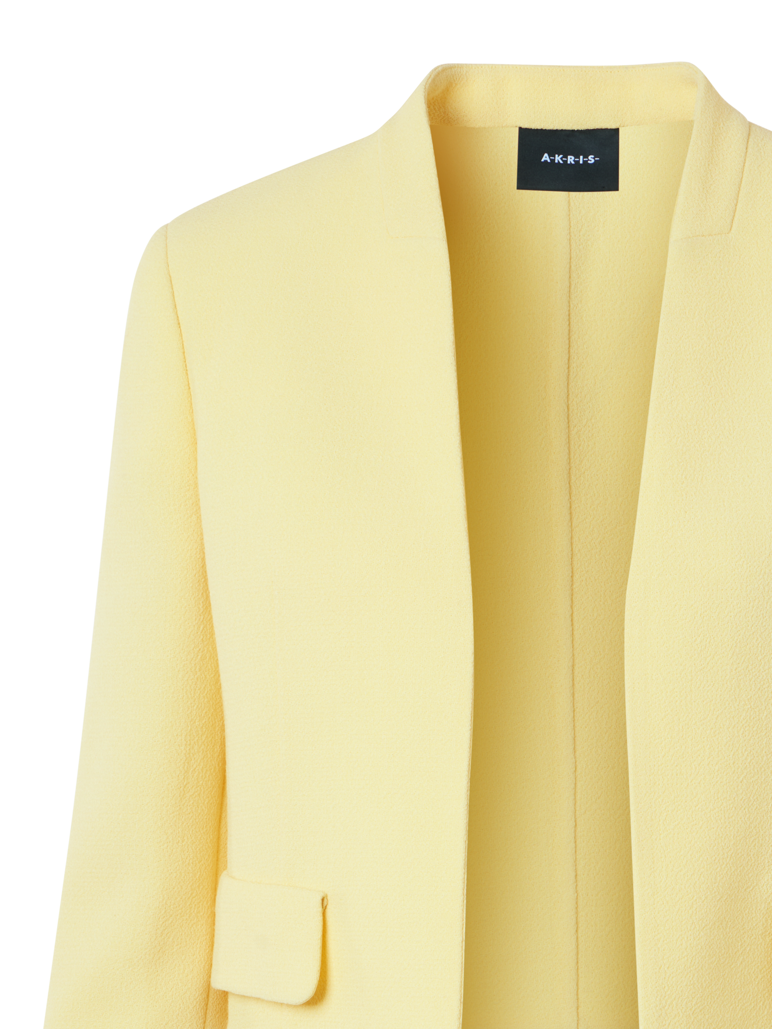 Designer Short Wool Crêpe Double-Face Jacket - yellow