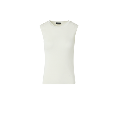 Sleeveless Knit Top in Silk Stretch