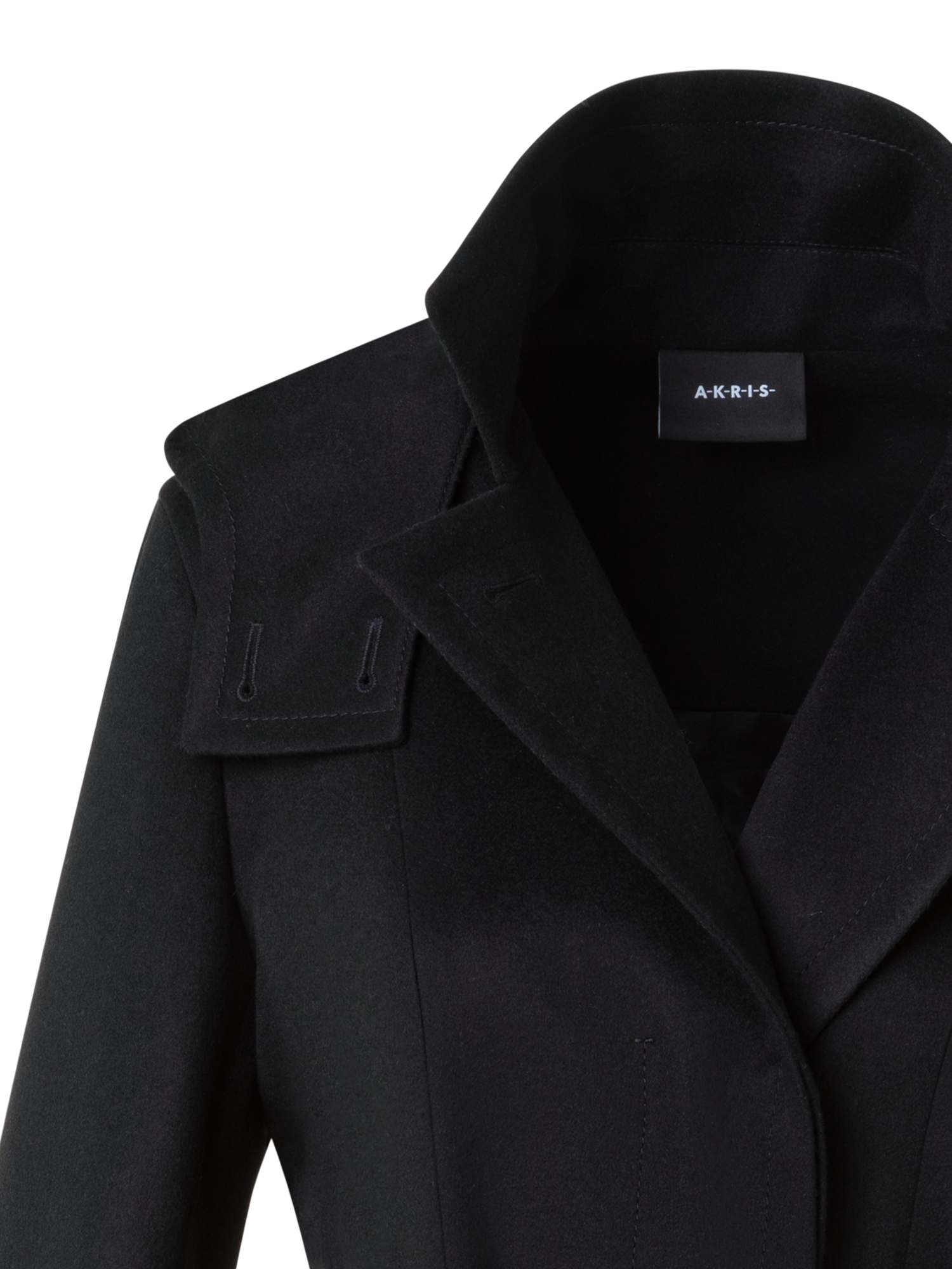 Designer Short Cashmere Storm-System® Trench Coat - black - neutral