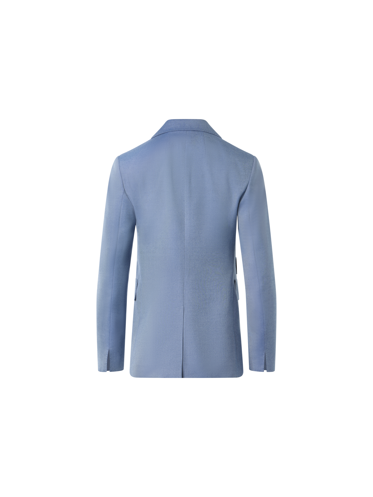 Designer Cashmere Silk Gabardine Tailored Jacket - blue