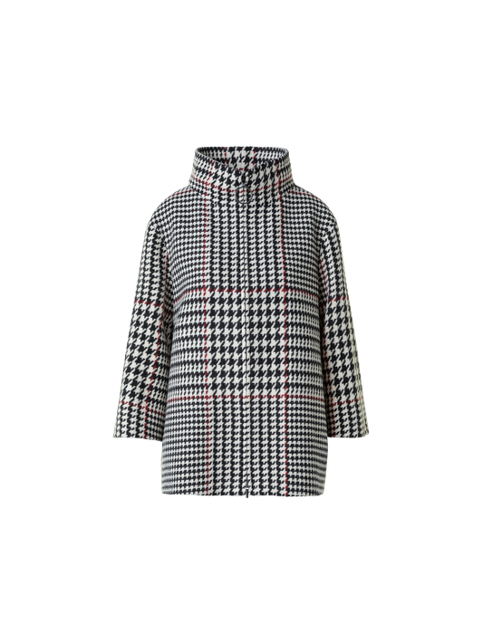 Designer Glencheck Car Coat - black - multicolor