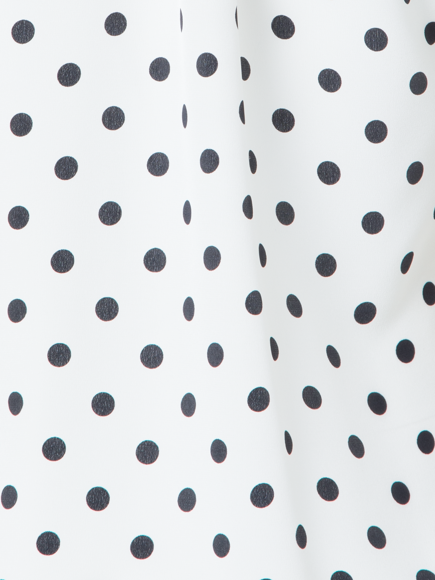 Designer Silk Boho Blouse with Polka Dots - neutral - multicolor - ecru - white