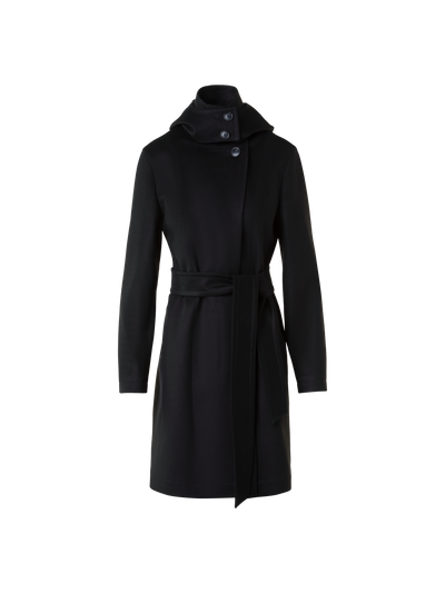 Designer Short Cashmere Storm-System® Trench Coat - black - neutral