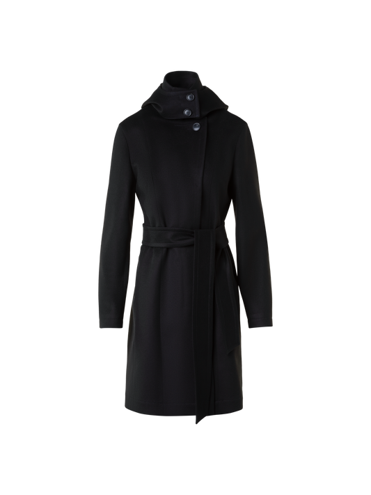 Designer Short Cashmere Storm-System® Trench Coat - black - neutral