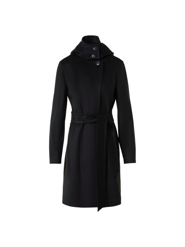 Designer Short Cashmere Storm-System® Trench Coat - black - neutral