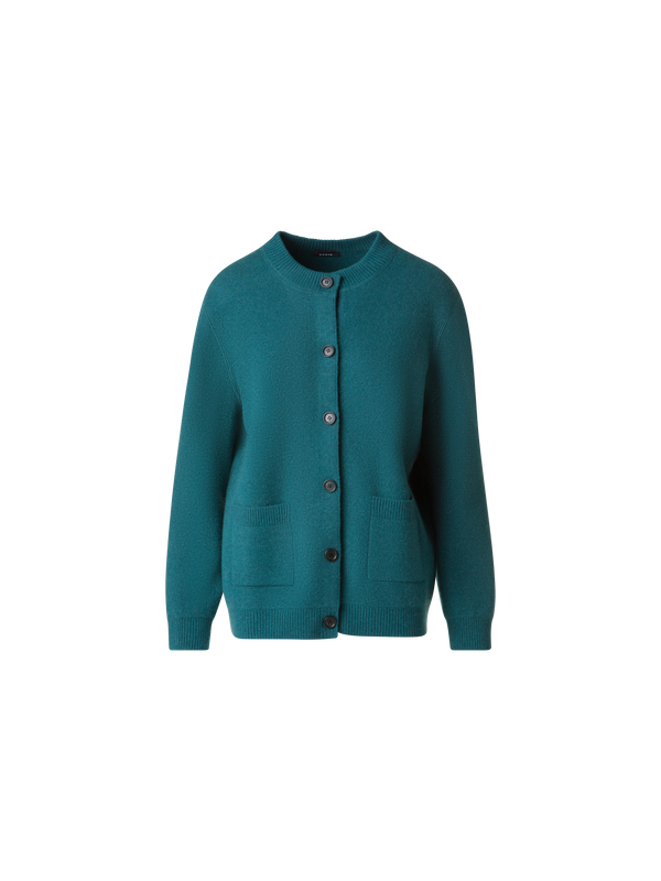 Designer Pure Cashmere Relaxed Cardigan - green