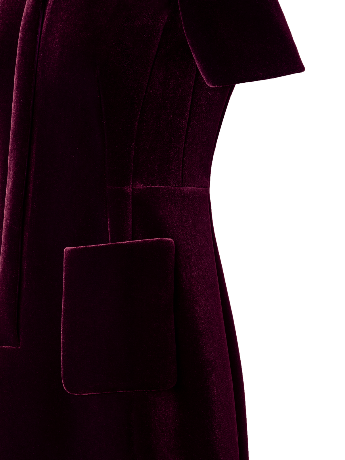 Designer Velvet Neoprene Short Dress - pink