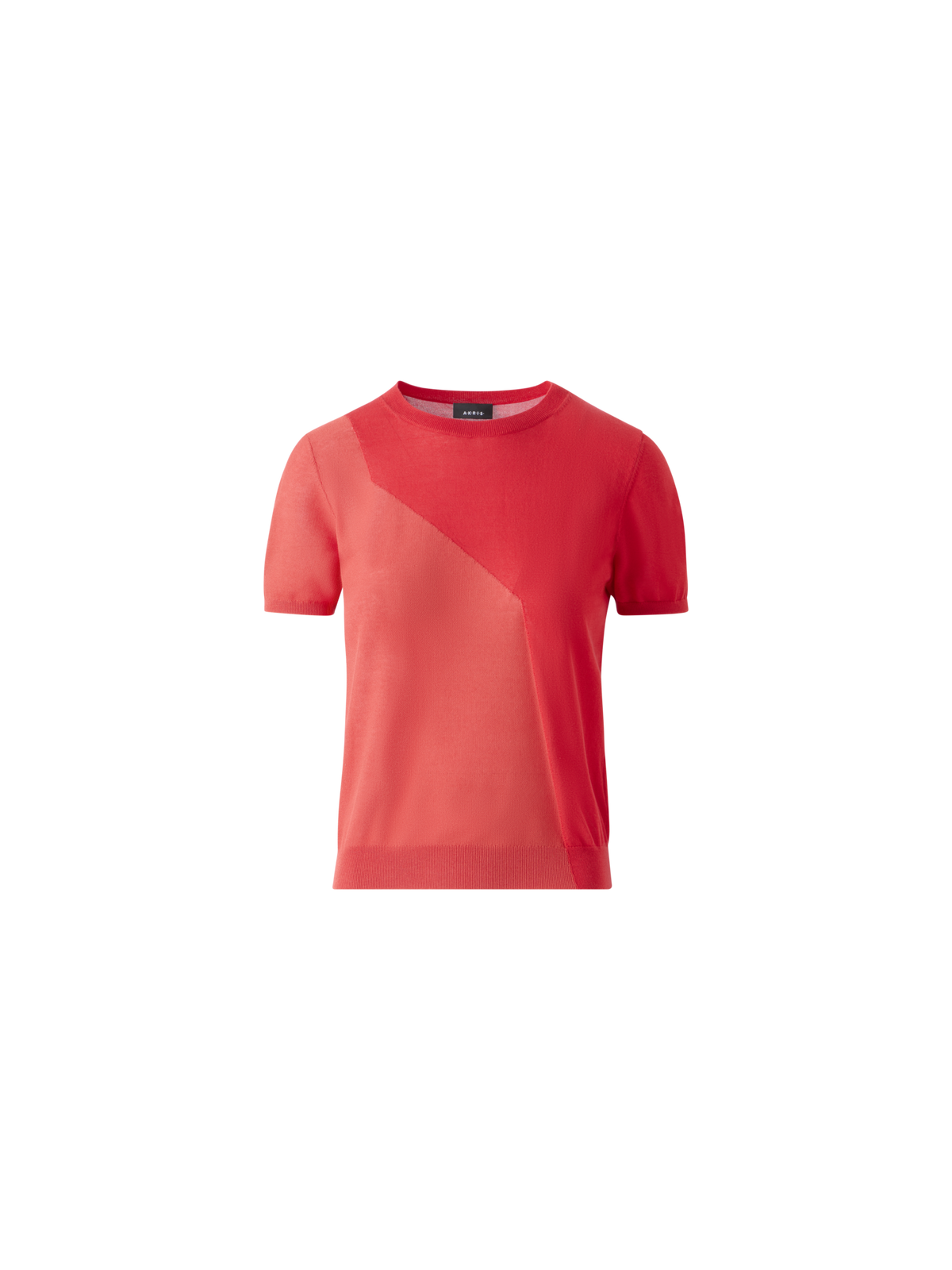 Designer Silk Cotton High Plains Intarsia Sweater - red