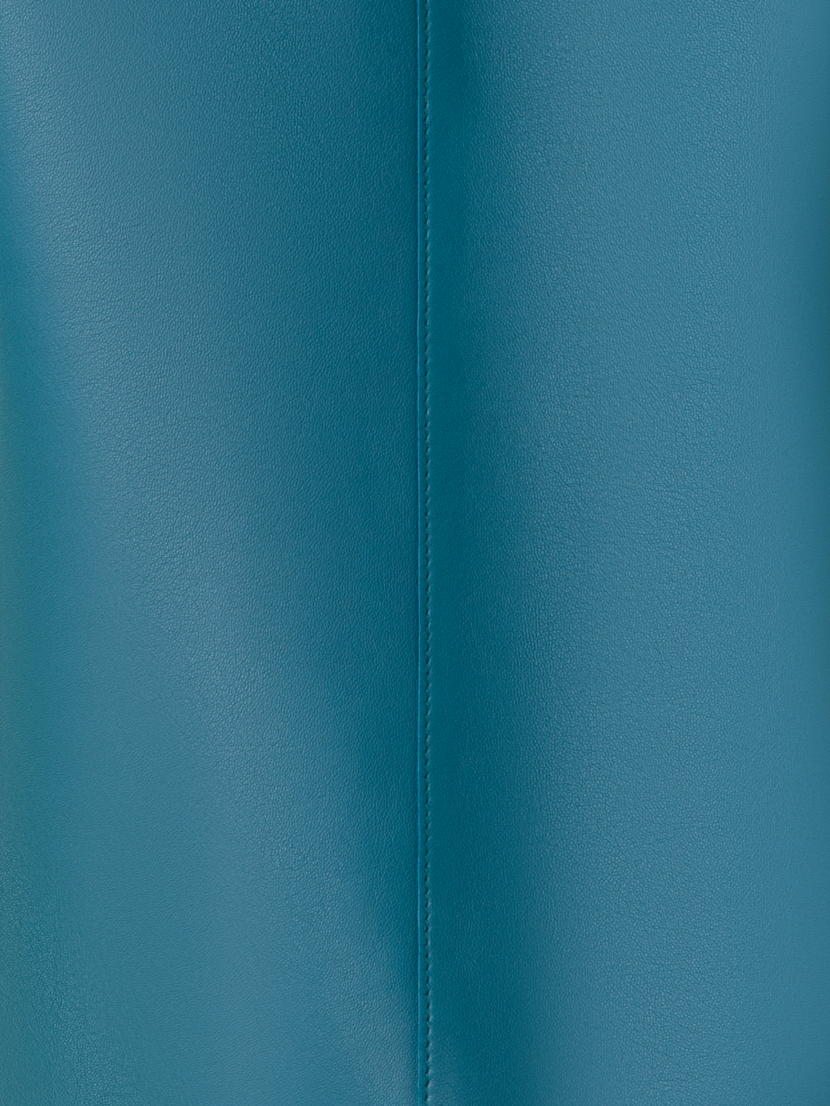 Designer Leather Blouse with Short Kimono Sleeves - green