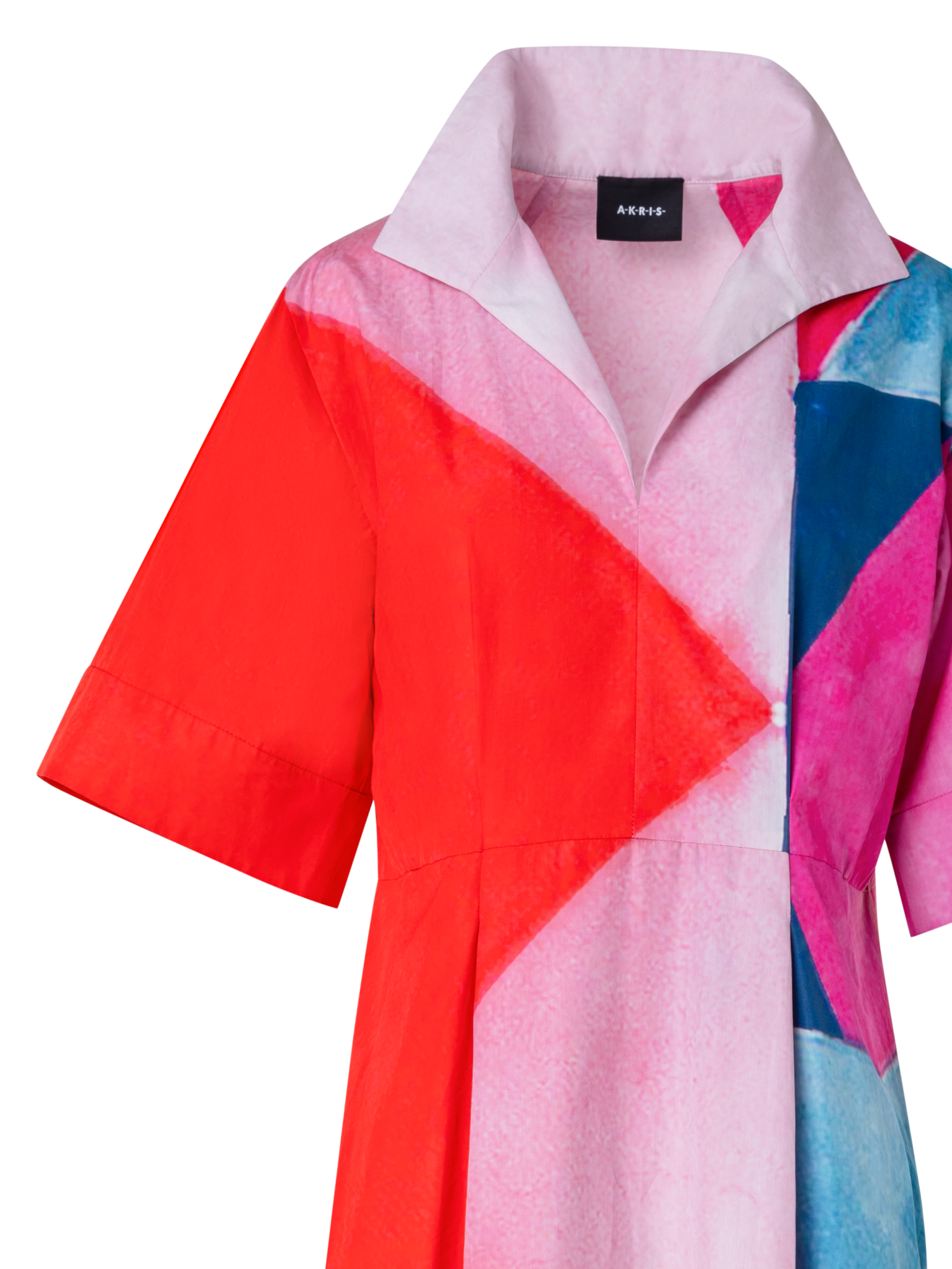 Designer コットンポプリン・ドレス - multicolor