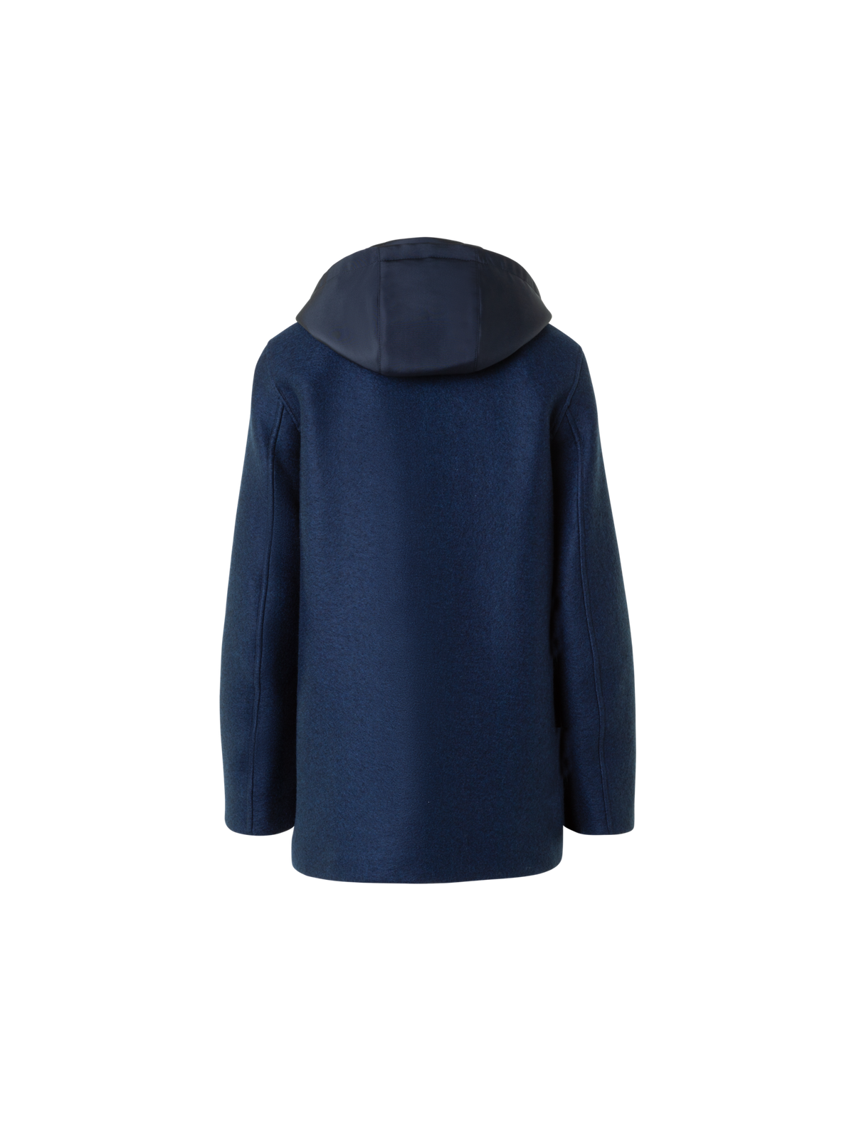 Designer Reversible Cashmere Jacket with Removable Hood - neutral - navy - blue