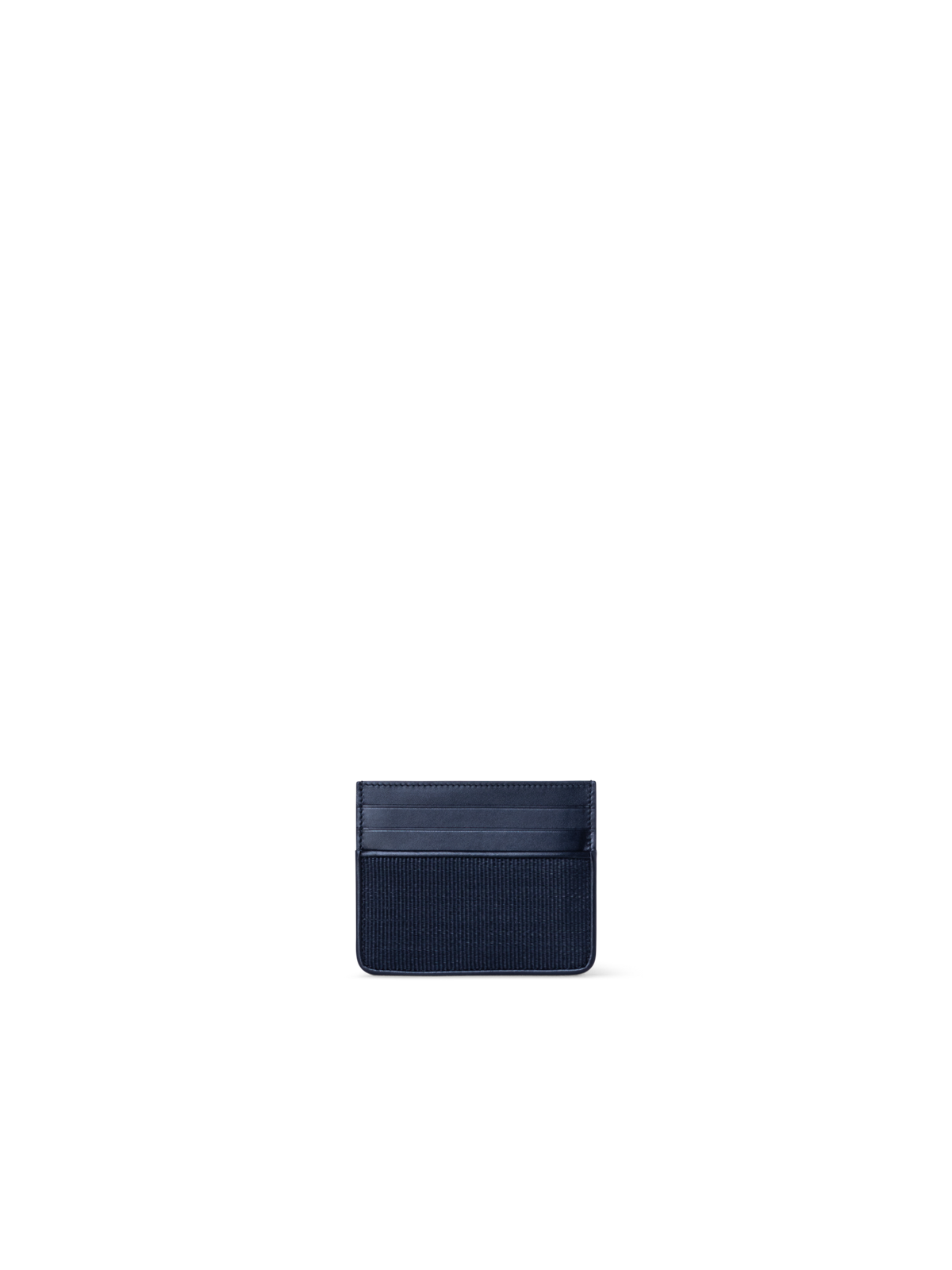 Designer Card Holder in Horsehair and Leather - navy - blue