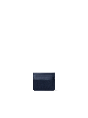 Designer Card Holder in Horsehair and Leather - navy - blue