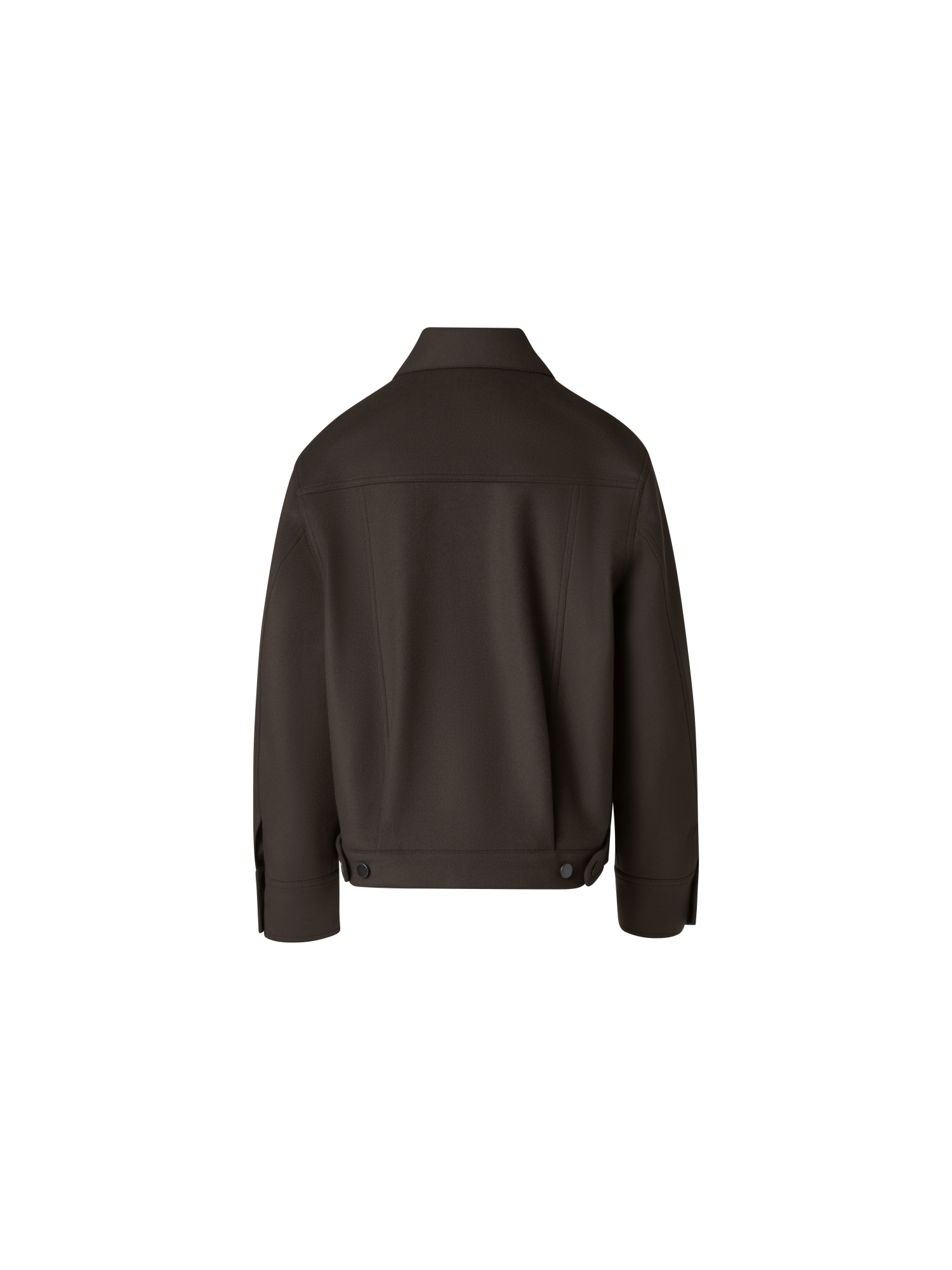 Designer Oversized Wool Flannel Shirt Jacket - neutral - brown