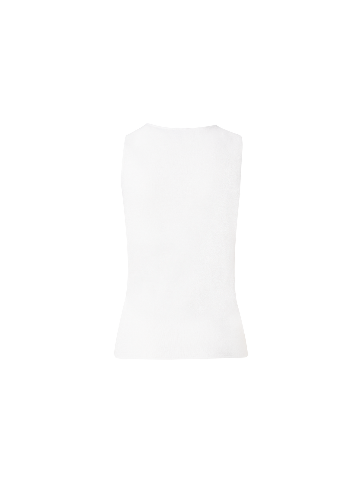 Designer Linen Stretch Knit Tank Top - ecru