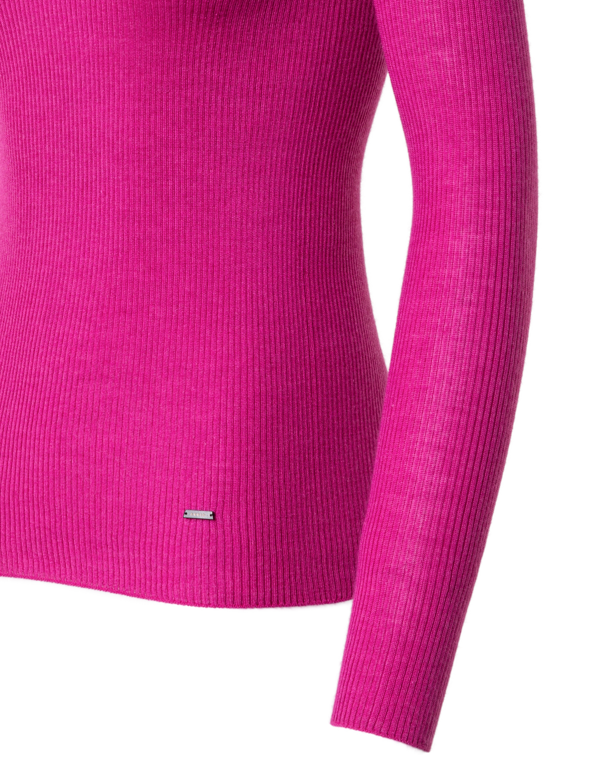 Designer Fine Rib Cashmere Mock Neck Sweater - pink