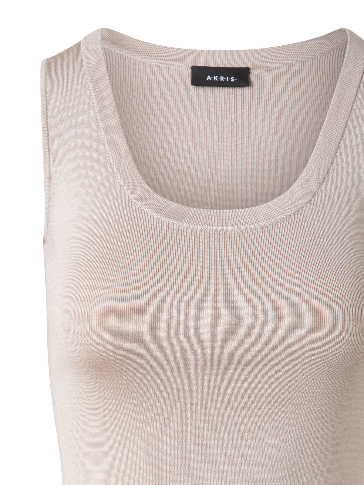 Designer Silk Knit Tank Top - neutral - pastel - beige