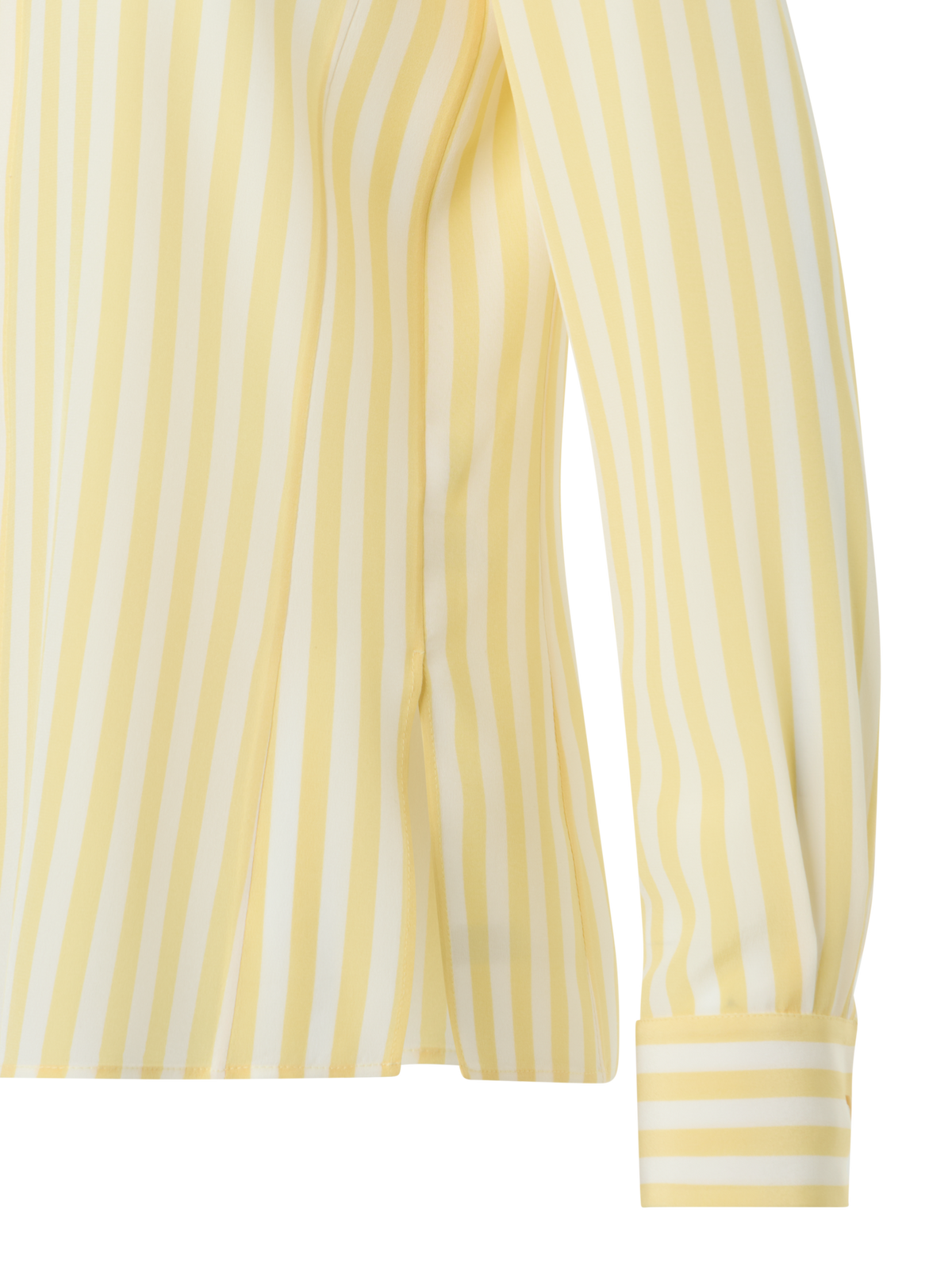 Designer Striped Silk Crêpe Tunic Blouse - multicolor - yellow