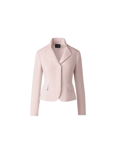 Designer Tailored Wool Crêpe Double Face Jacket - pastel - pink