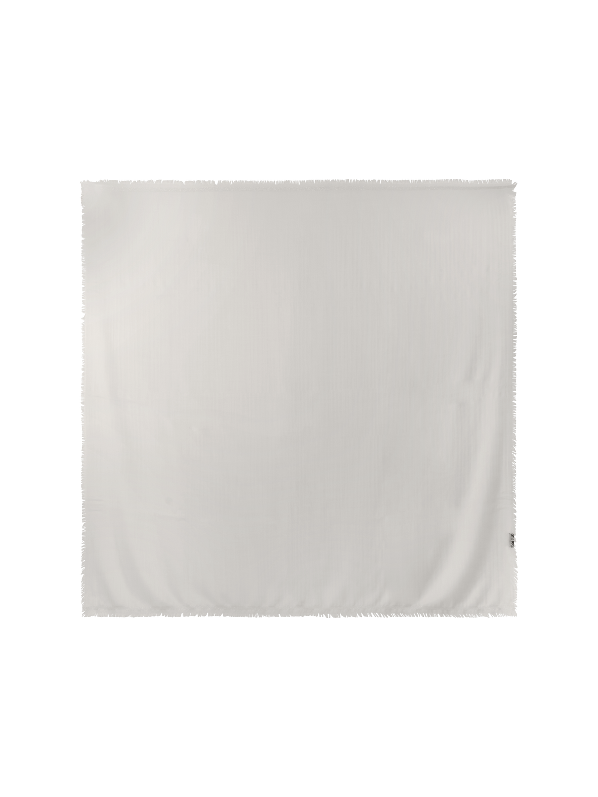 Designer Cashmere Silk Scarf with Lurex Frame - ecru