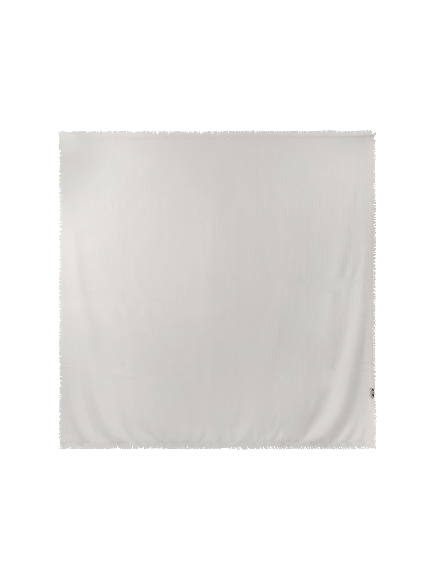 Designer Cashmere Silk Scarf with Lurex Frame - ecru