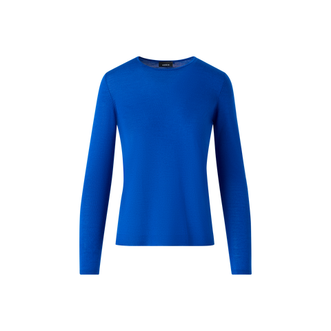 Seamless Crew Neck Sweater in Cashmere Silk