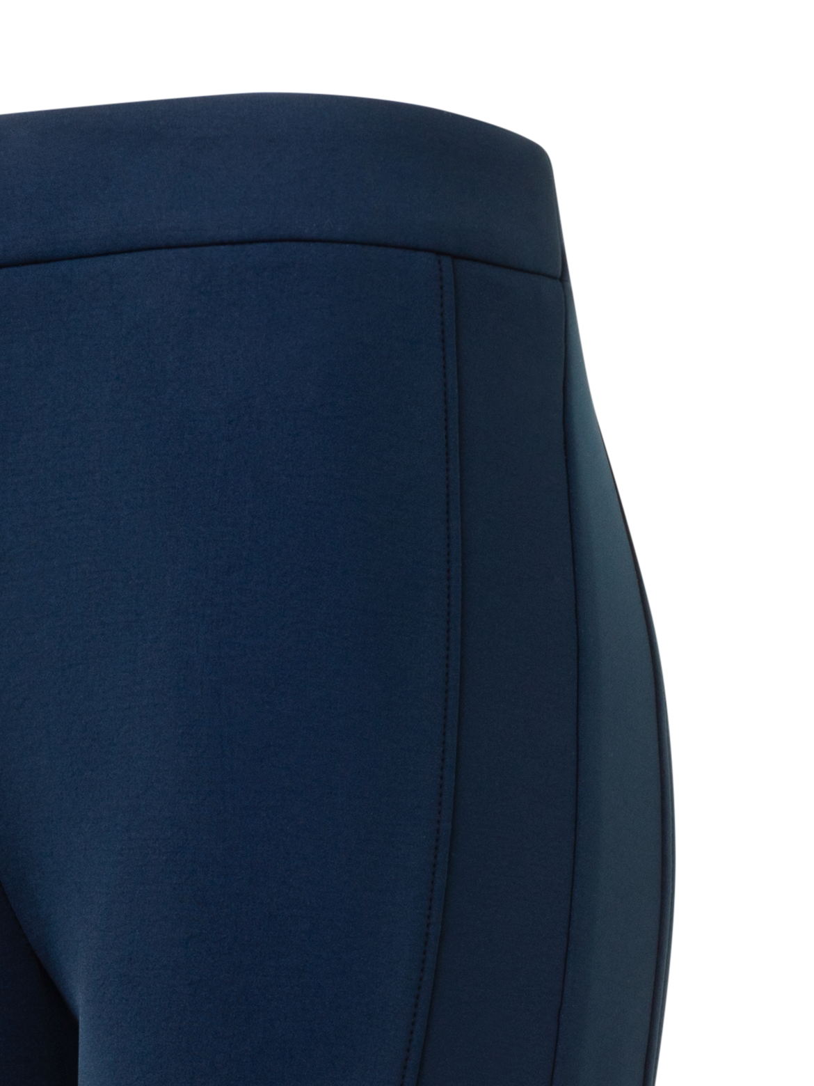 Designer Bootcut Techno Neoprene Pants - neutral - navy - blue