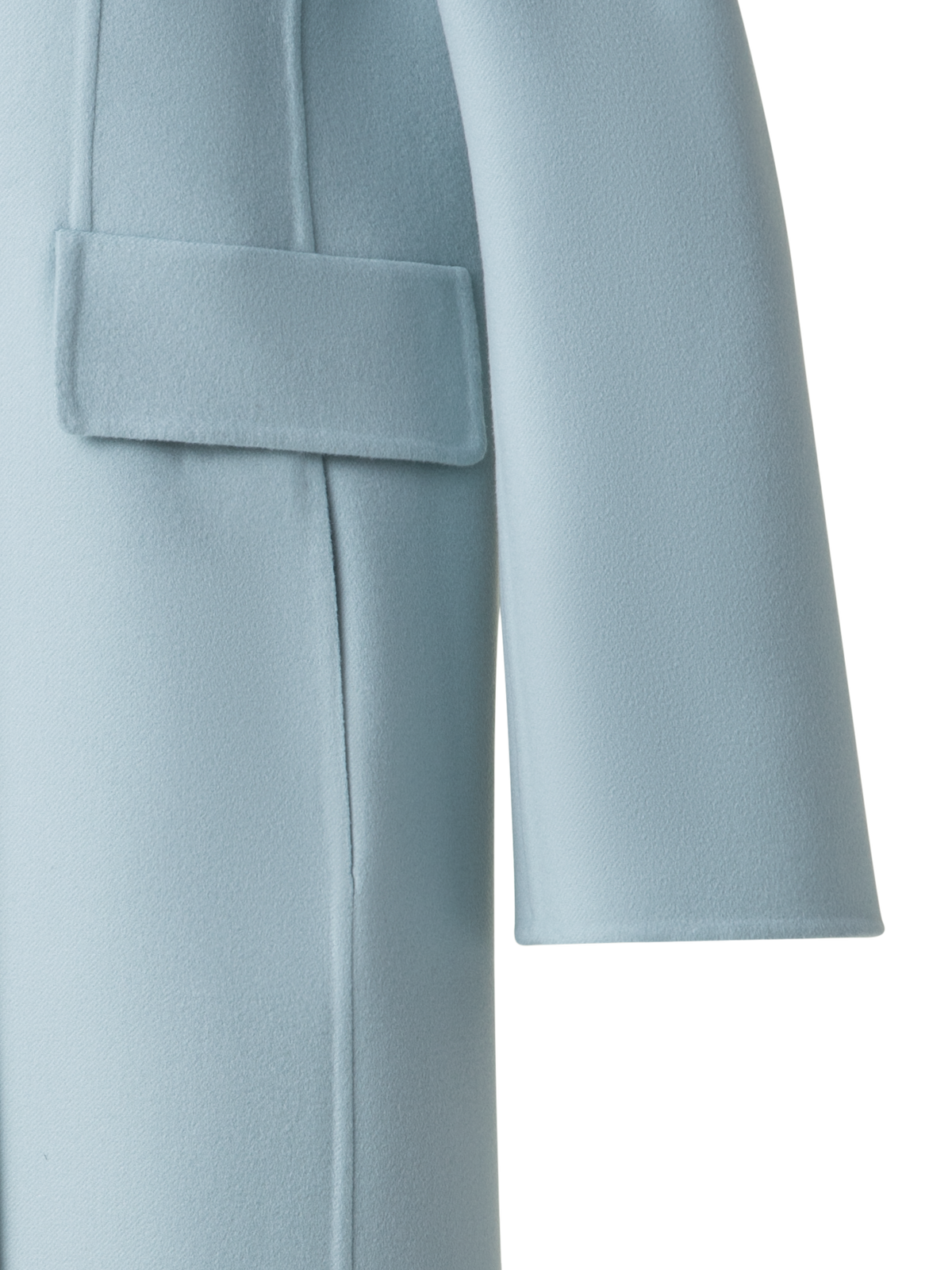 Designer Double Breasted Coat in Cashmere Double-Face - pastel - blue