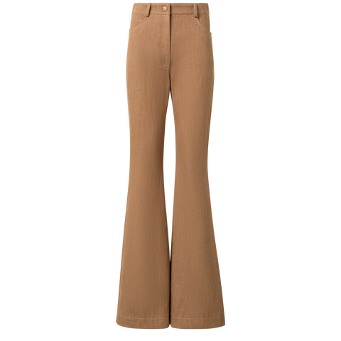 Schlaghose aus Baumwoll-Woll-Denim