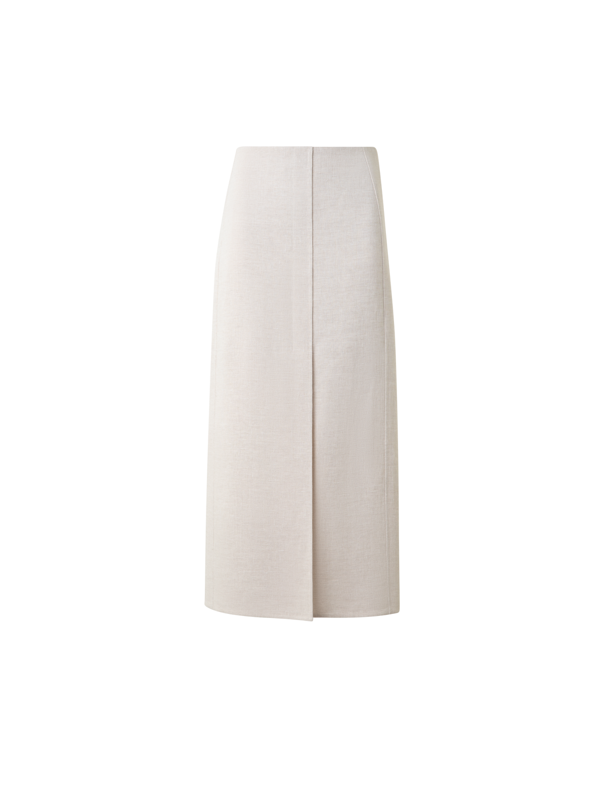 Designer Midi Skirt in Linen Double-Face - neutral - grey - beige