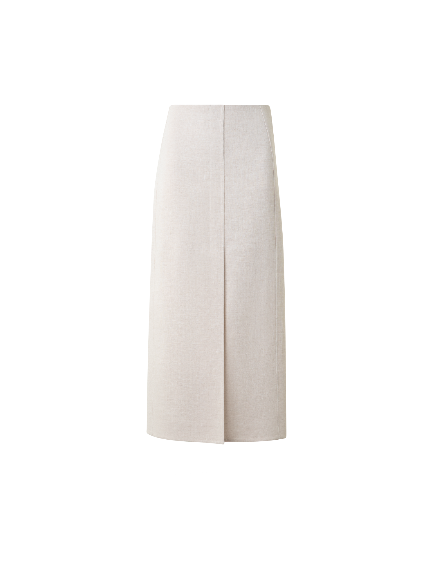 Designer Midi Skirt in Linen Double-Face - neutral - grey - beige