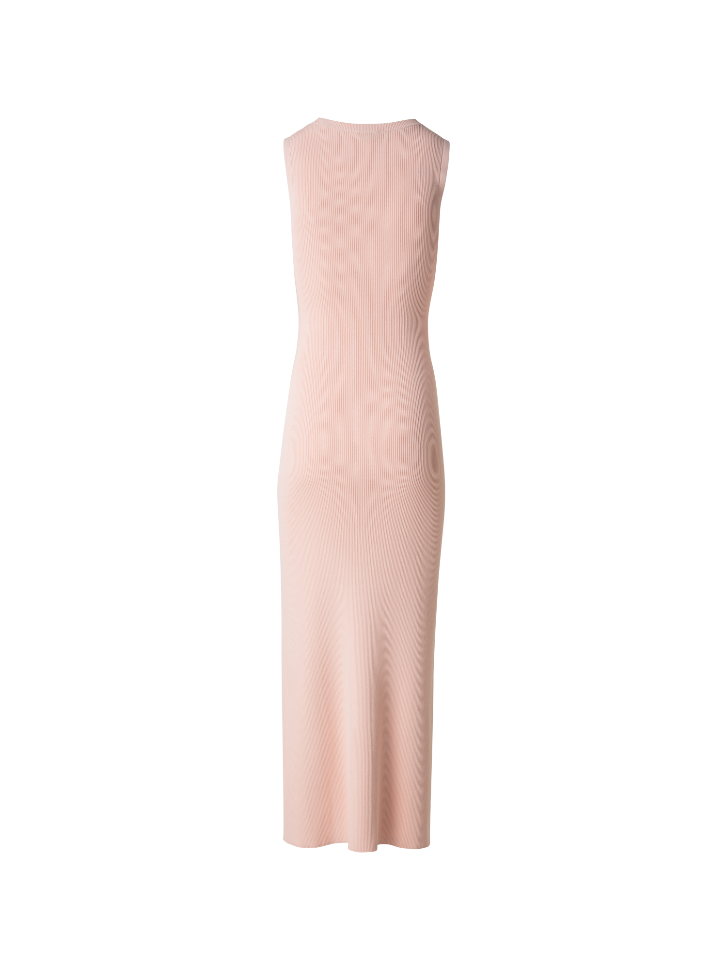 Designer Fitted Tube Knit Dress with Side Slit - pastel - pink