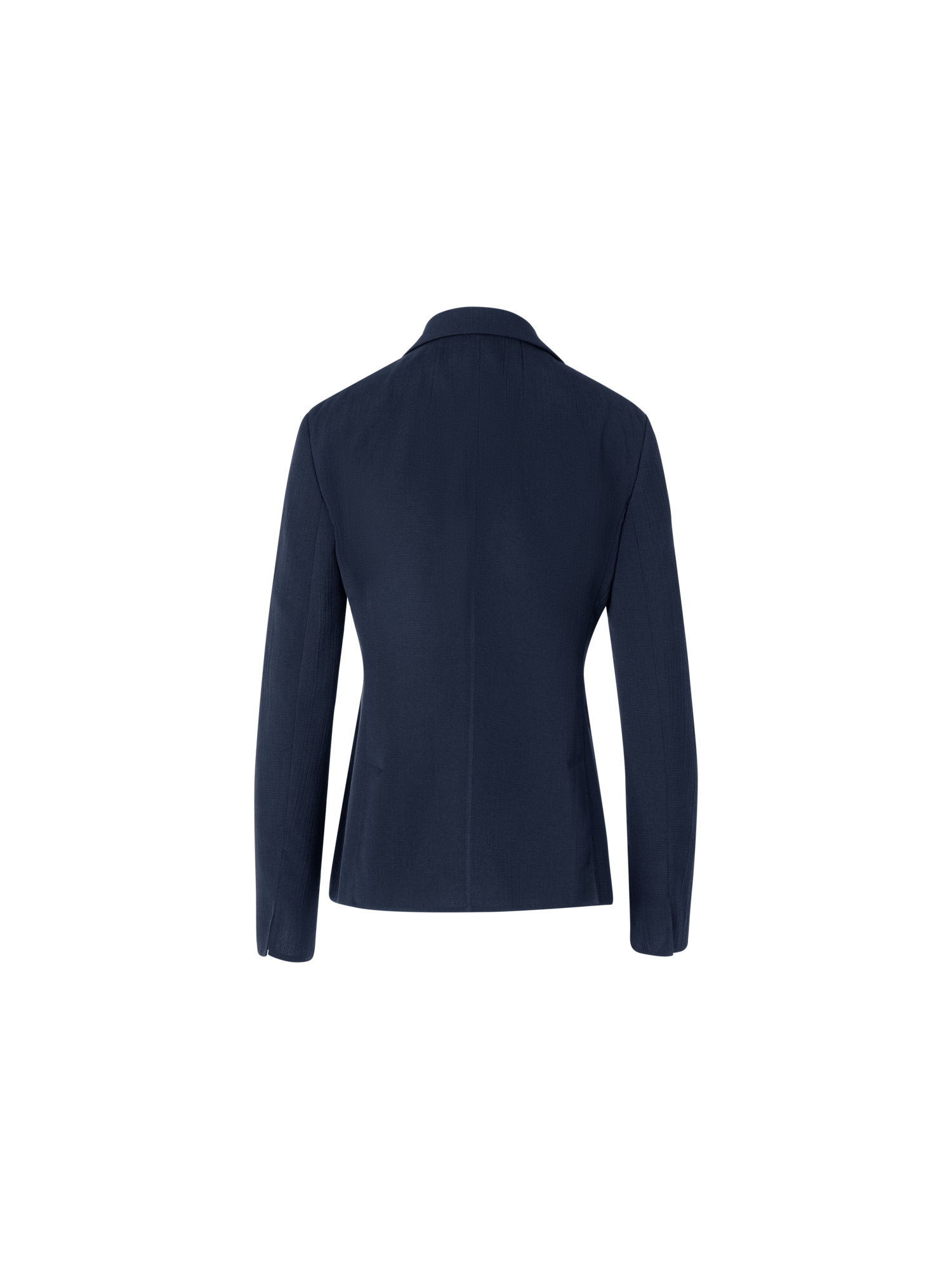 Designer Lavino Jacket in Structured Cotton-Silk Double-Face - blue