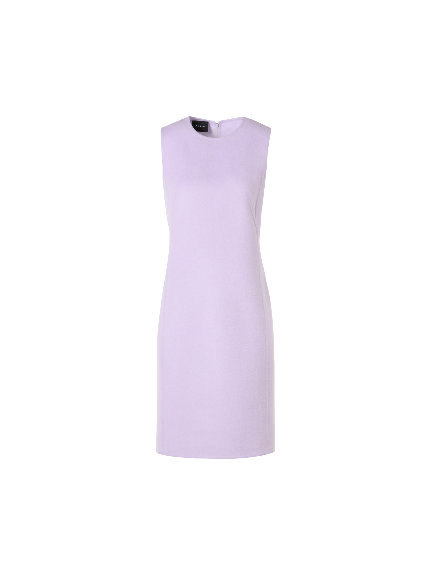 Designer Sleeveless Cashmere-Silk Double-Face Sheath Dress - pastel